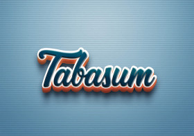 Cursive Name DP: Tabasum