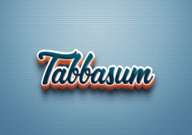 Cursive Name DP: Tabbasum