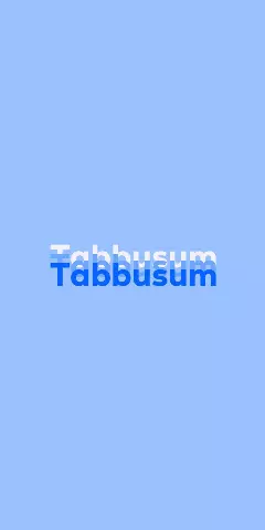 Name DP: Tabbusum