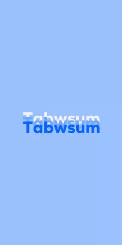 Name DP: Tabwsum