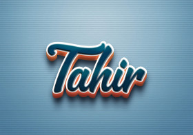 Cursive Name DP: Tahir