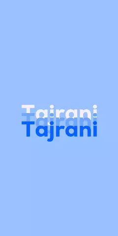 Name DP: Tajrani
