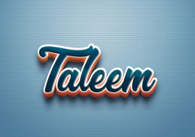 Cursive Name DP: Taleem