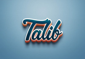 Cursive Name DP: Talib