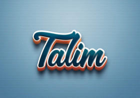 Cursive Name DP: Talim