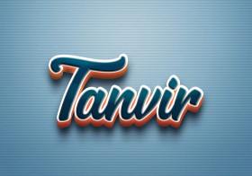 Cursive Name DP: Tanvir