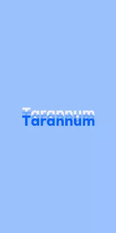 Name DP: Tarannum