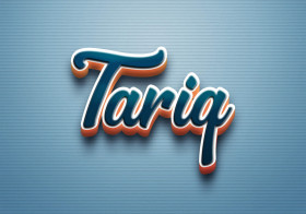 Cursive Name DP: Tariq