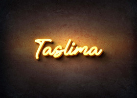 Glow Name Profile Picture for Taslima