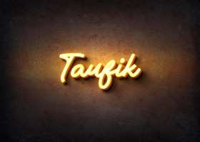 Glow Name Profile Picture for Taufik