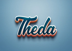 Cursive Name DP: Theda