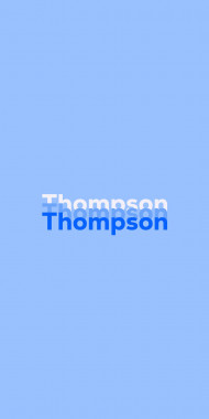 Name DP: Thompson