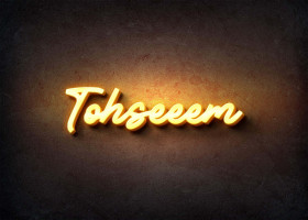 Glow Name Profile Picture for Tohseeem