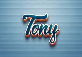 Cursive Name DP: Tony