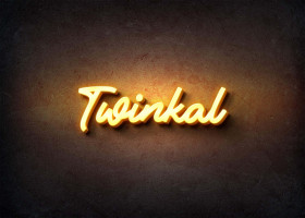 Glow Name Profile Picture for Twinkal