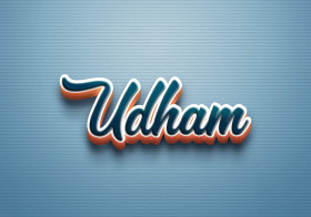 Cursive Name DP: Udham