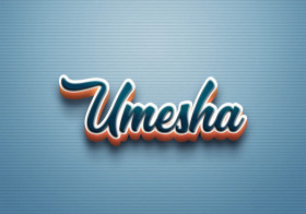 Cursive Name DP: Umesha