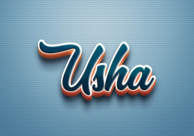 Cursive Name DP: Usha