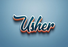 Cursive Name DP: Usher