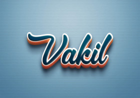 Cursive Name DP: Vakil