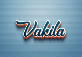 Cursive Name DP: Vakila