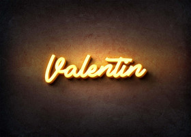 Glow Name Profile Picture for Valentin