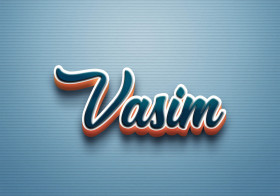 Cursive Name DP: Vasim
