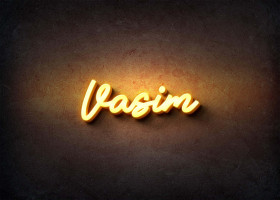 Glow Name Profile Picture for Vasim