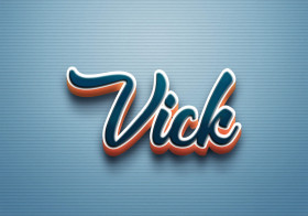 Cursive Name DP: Vick