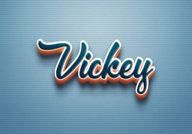 Cursive Name DP: Vickey