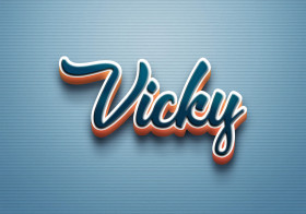 Cursive Name DP: Vicky