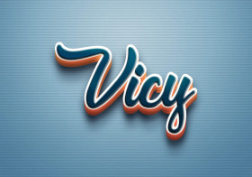 Cursive Name DP: Vicy