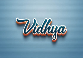 Cursive Name DP: Vidhya
