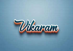 Cursive Name DP: Vikaram