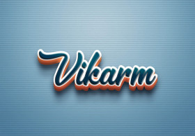Cursive Name DP: Vikarm