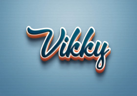 Cursive Name DP: Vikky