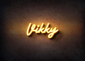 Glow Name Profile Picture for Vikky