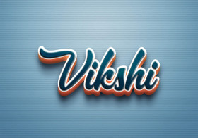 Cursive Name DP: Vikshi