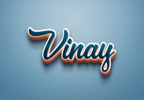 Cursive Name DP: Vinay