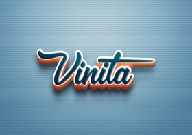 Cursive Name DP: Vinita