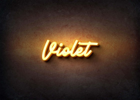 Glow Name Profile Picture for Violet