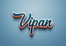 Cursive Name DP: Vipan