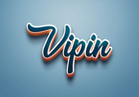 Cursive Name DP: Vipin