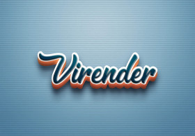 Cursive Name DP: Virender