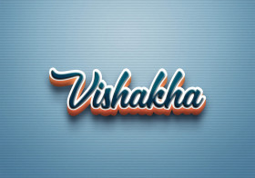Cursive Name DP: Vishakha