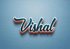 Cursive Name DP: Vishal