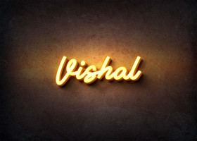 Glow Name Profile Picture for Vishal