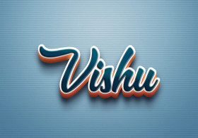 Cursive Name DP: Vishu