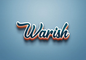 Cursive Name DP: Warish