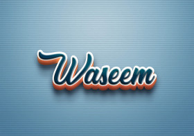 Cursive Name DP: Waseem